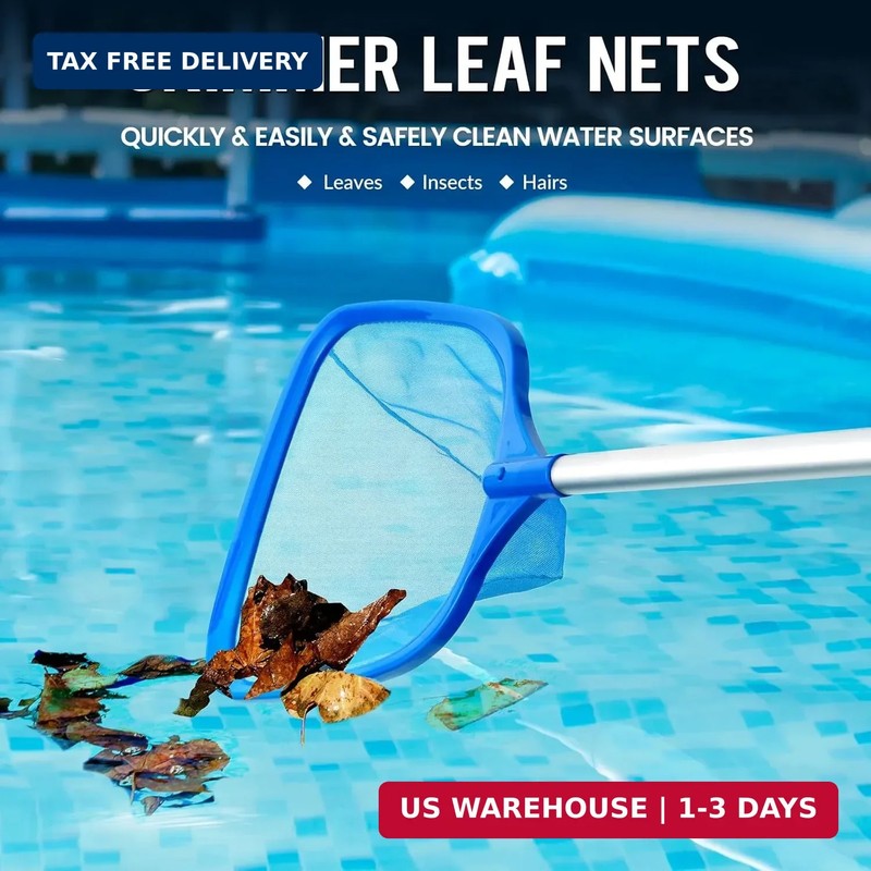 Pool Skimmer Net, Deep Pool Leaf Net with Reinforced Frame, Large Capacity Rake gallery