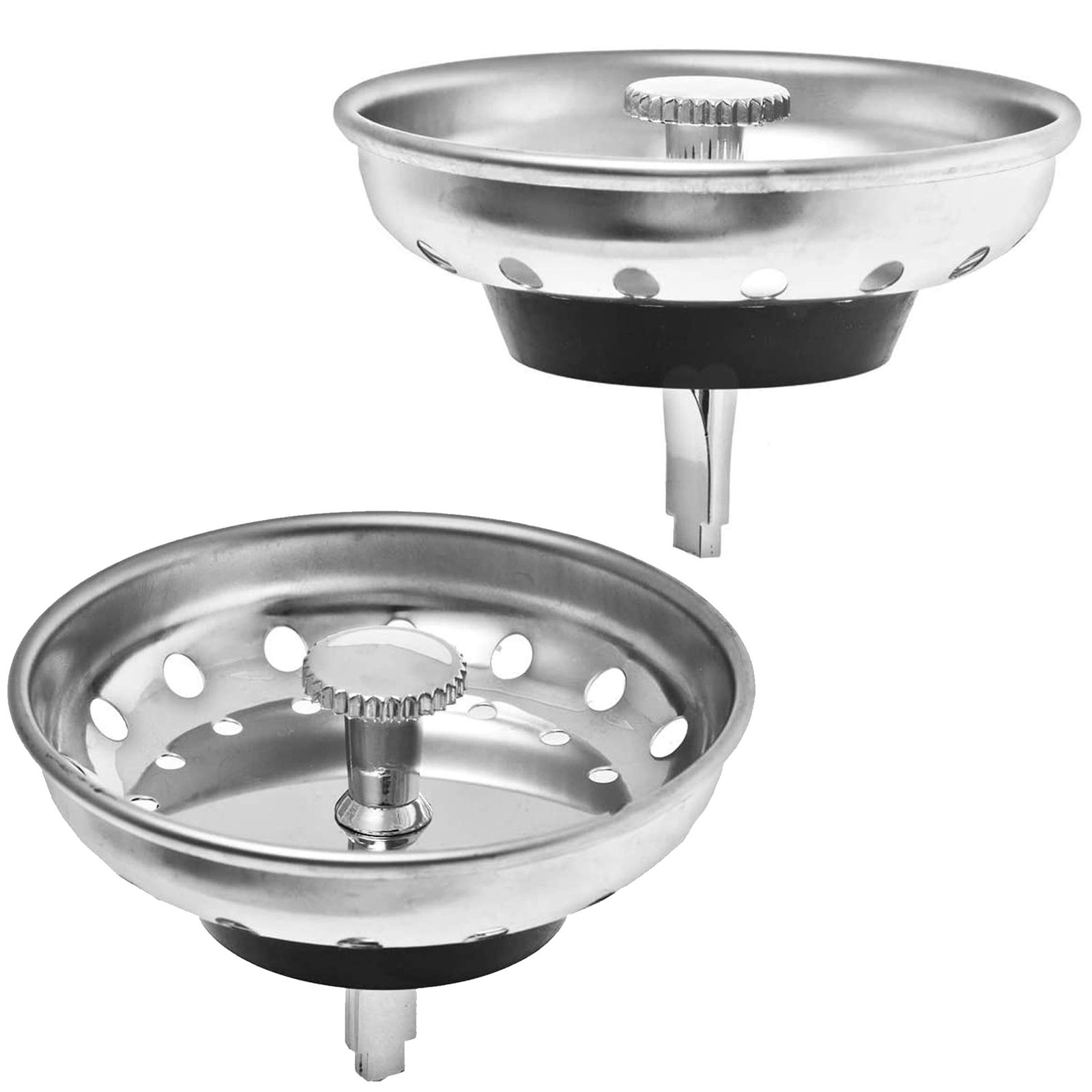 2 Pack - Kitchen Sink Strainer and Stopper Combo Basket Replacement for Standard gallery
