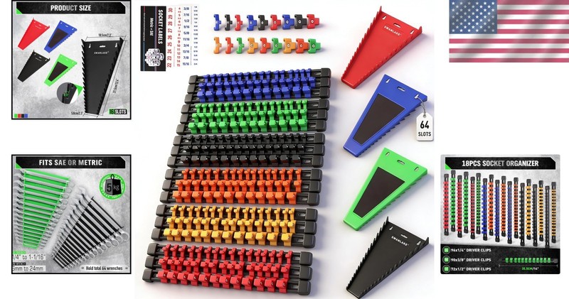 22-Piece Socket & Wrench Organizer Set gallery