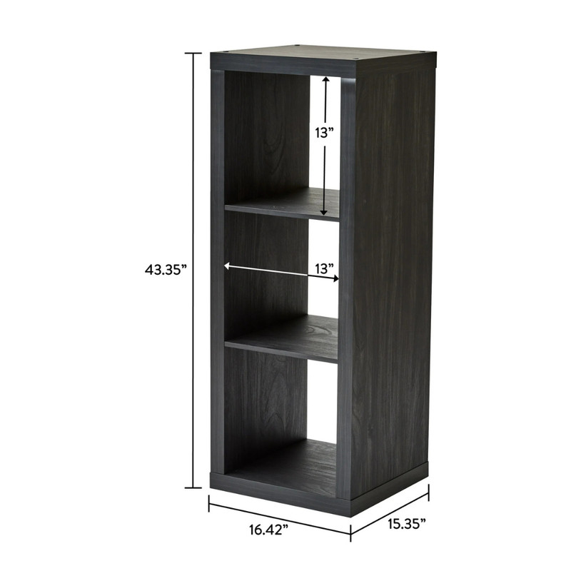 Better Homes & Gardens 3-Cube Storage Organizer, Charcoal Color Shelf Bookcase gallery