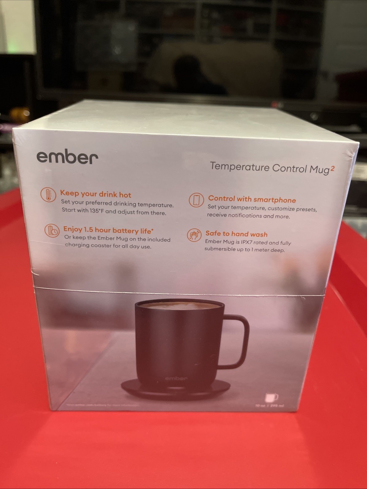 Ember 10 oz. Temperature Control Smart Mug - Black Brand New Still Sealed gallery