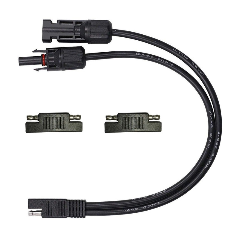Solar Panel Connectors 10AWG Compatible with MC-4 Solar Connecter to SAE Adapter gallery
