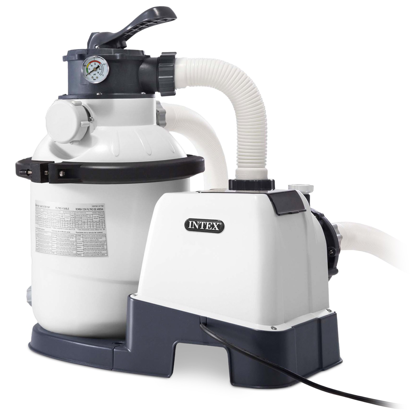 Intex 1200 GPH Above Ground Pool Sand Filter Pump w/ Automatic Timer (For Parts) gallery
