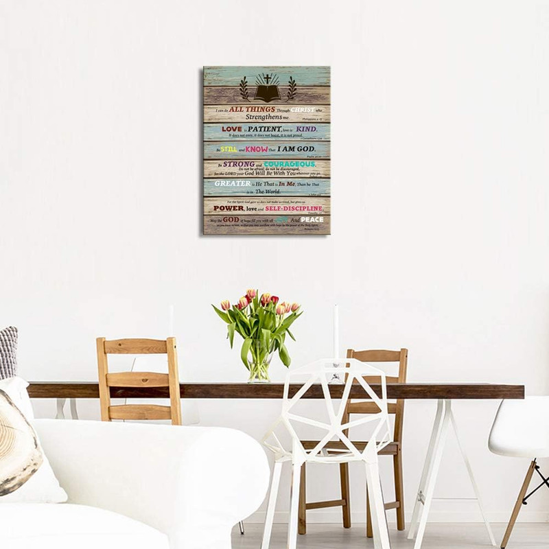 Inspirational Wall Art Scripture Bible Verse Wall Art Christian Canvas Art for O gallery