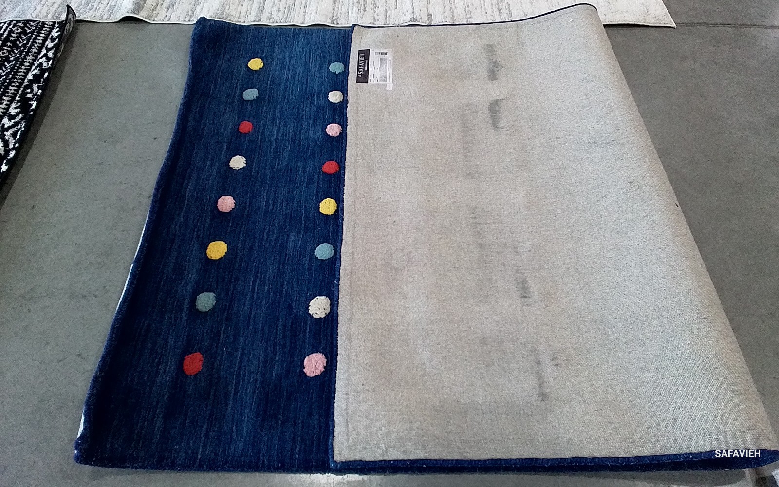 NAVY 5'-0" x 8'-0" Back Stain Rug, Reduced Price 1172784905 SFK804N-5 gallery