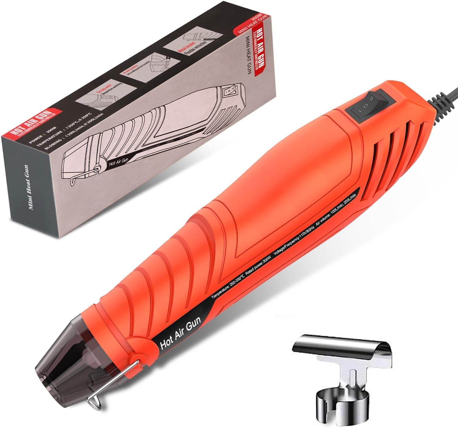 Heat Gun for Crafting, Mini Dual Temp Hot Air Gun Tool with Reflector Nozzle ... gallery
