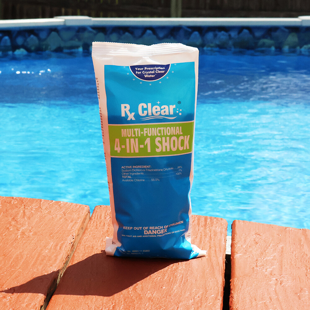 Rx Clear Multi-Functional 4-in-1 Swimming Pool Shock 1 lb - (Choose Quantity) gallery