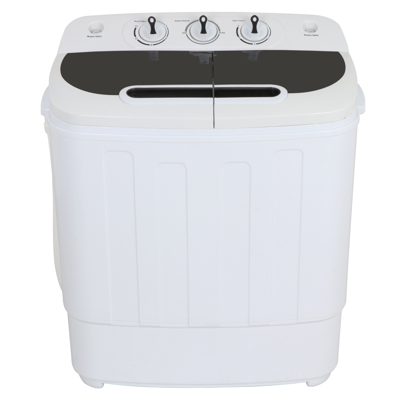 Portable Compact Twin Tub Wash Machine Washing&Spin Cycle 13Lbs Top Load Washer gallery