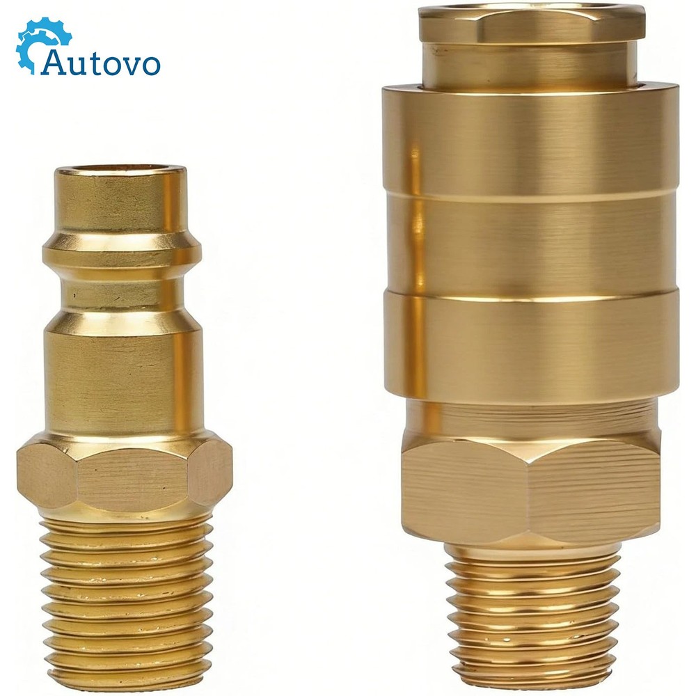 2 Pack A-Style Quick Connect Air Fittings 1/4" Plug Core for Air Compressor