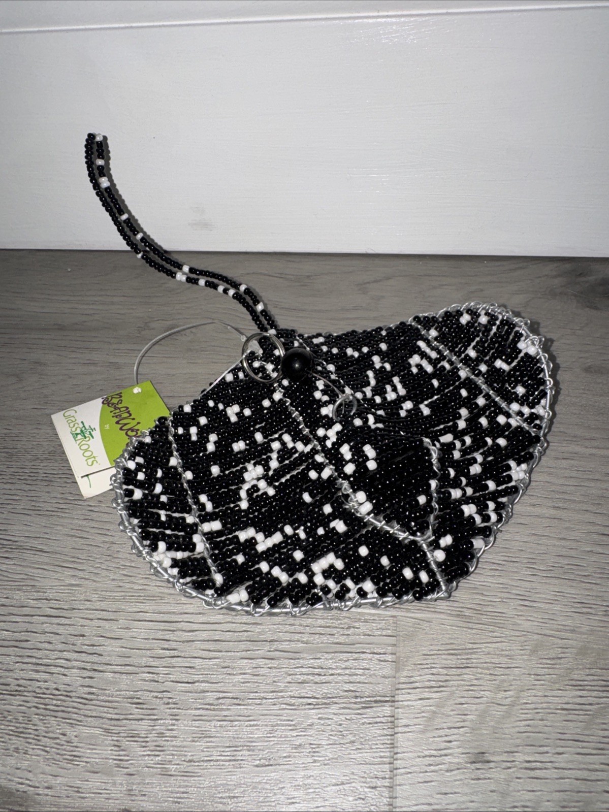 Beadworx : Hanging Stingray Baby Ray Cow Nose Bead Art Sculpture Coastal Decor gallery