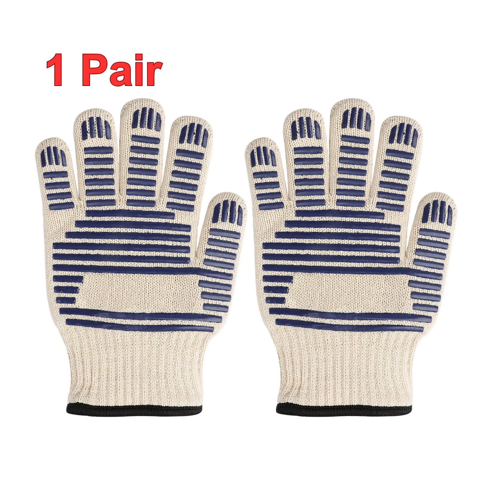 Heat Resistant BBQ Gloves, Silicone Non-Slip Kitchen Oven Mitts Grilling Gloves gallery