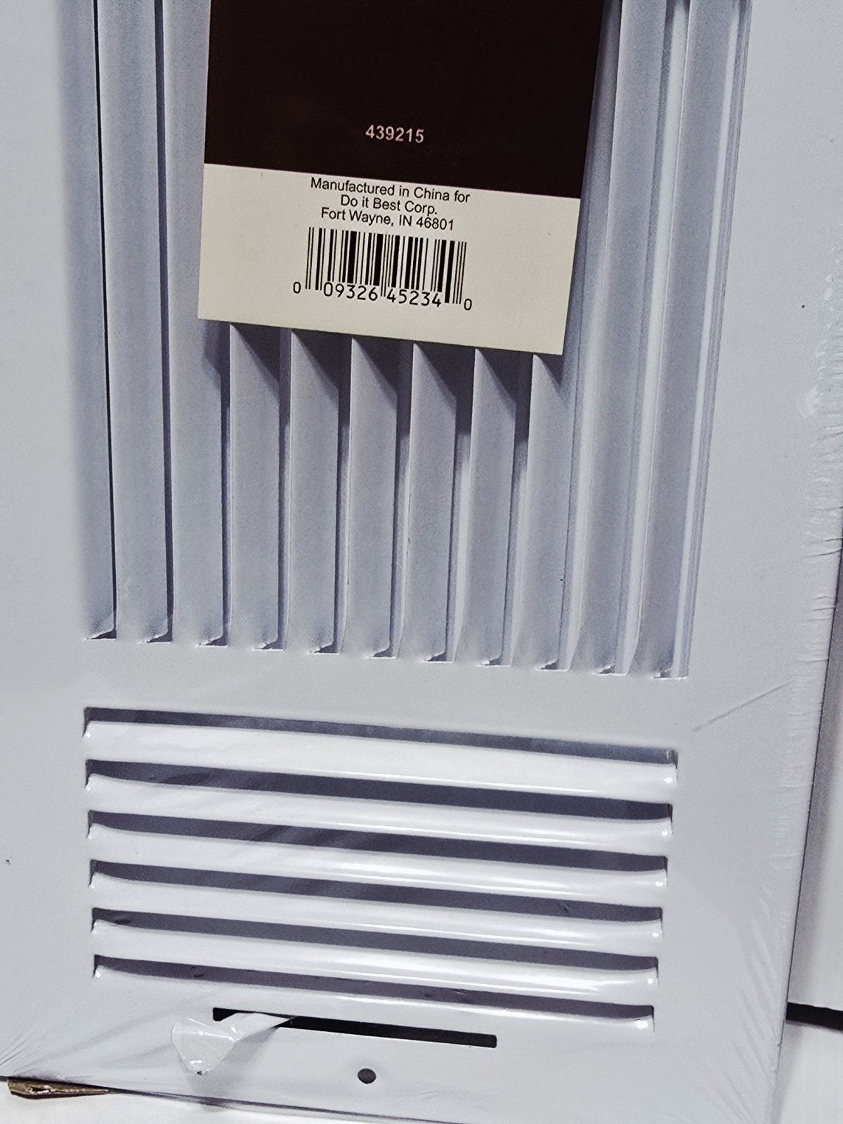 6 In. X 14 In. 3-Way Airflow Ceiling Register Multi Louvered Damper, White Metal gallery