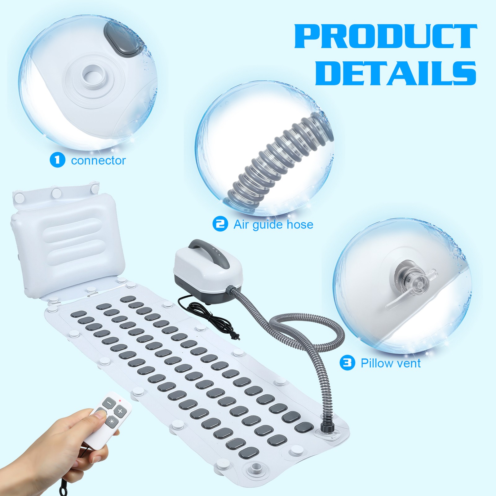 Spa Bubble Machine, Adjustable 6 Speed, Electric Air Pump, Remote, Bathroom New gallery