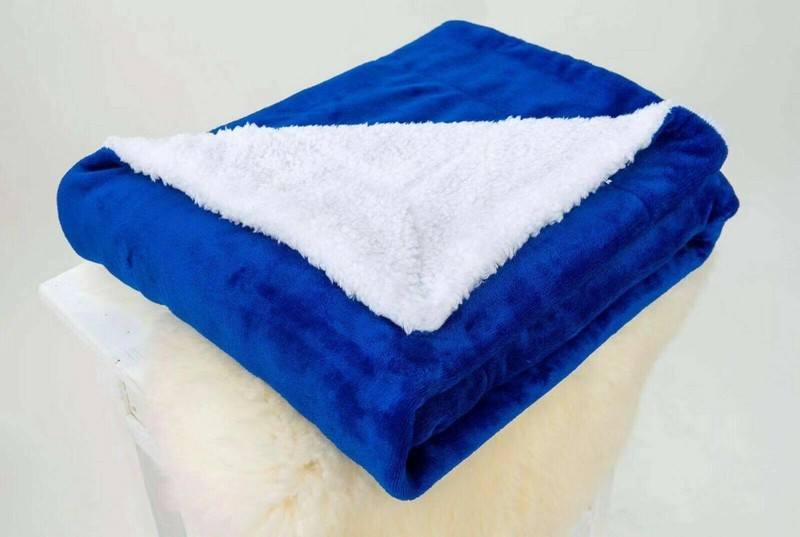 Warm Plum Sherpa Flannel Throw Super Soft Microfiber Reversible Fleece Blanket gallery