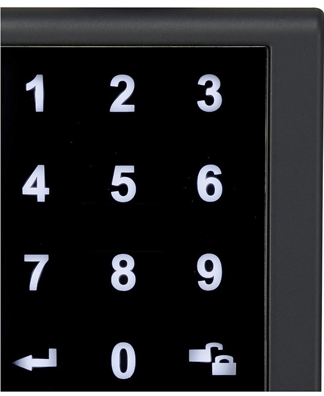 Amazon Basics Grade 3 Electronic Touchscreen Deadbolt Door Lock, Matte Black gallery