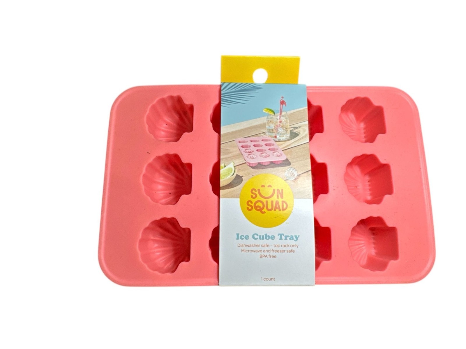 Sun Squad Silicone Ice Cube Trays Set Of 3 - Blue, Yellow & Pink - BPA Free Dish gallery