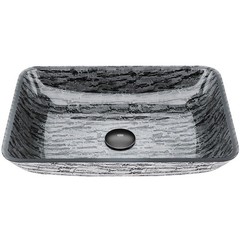 Vigo Black/Grey 18-1/8″ Rectangular Vessel Bathroom Sink VG07085