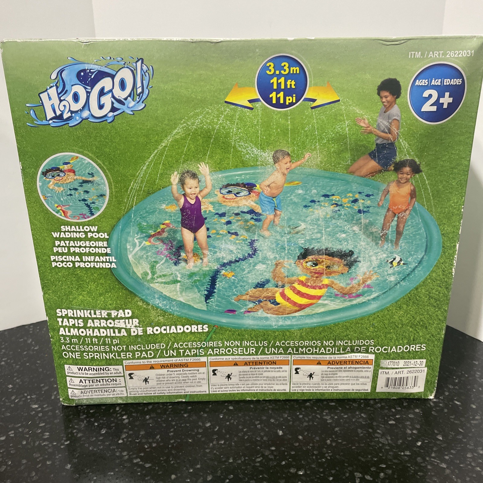 H2OGO! Underwater Adventure 11' Sprinkler Pad Kids Play Water Sprayer Splasher gallery