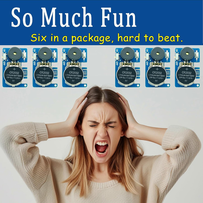 -Cricket Noise Maker Prank (6 Pcs), Hidden Pranks Beeping Several Months, Funny gallery