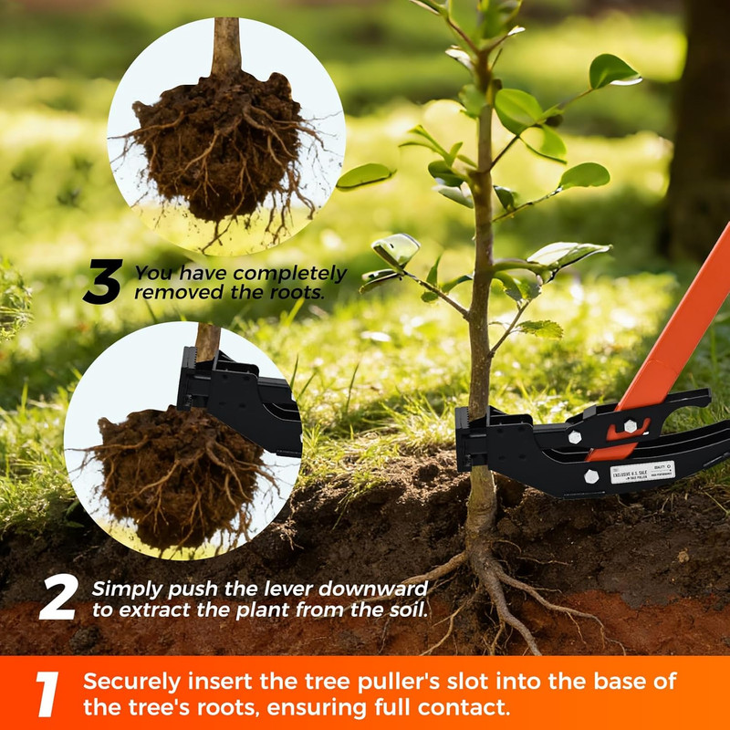 Heavy Duty Sapling Puller Tool High Leverage Tree Root Remover 1/4" to 2" gallery