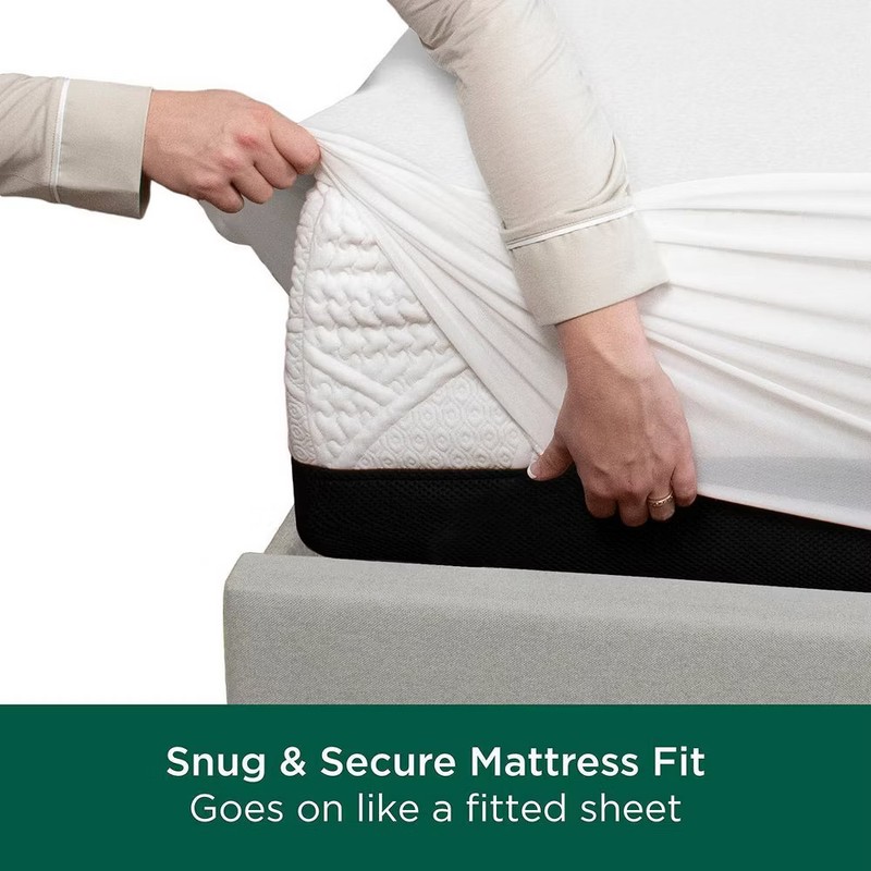 Allerease King Clean Boost Waterproof Fitted Mattress Protector: gallery