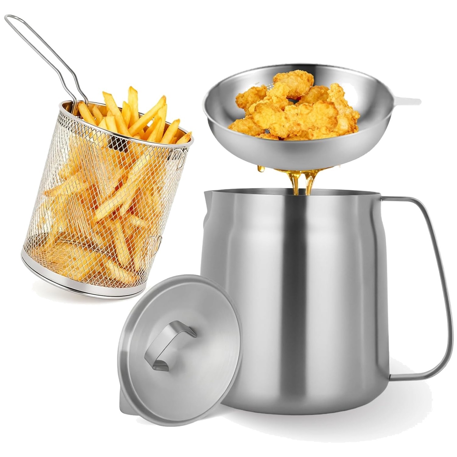 Multifunctional Oil Strainer Pot Set gallery