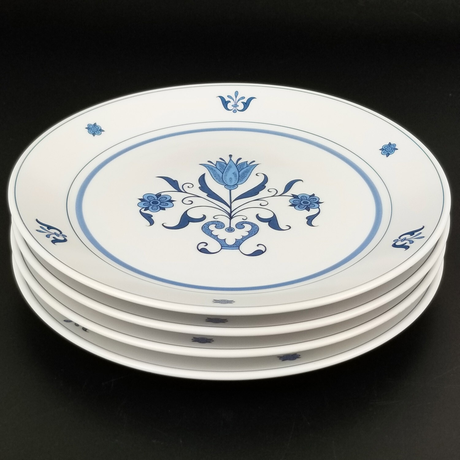 Notitake Progression - Japan, Set of 4 Salad Plates, White, Blue Haven 9004 gallery