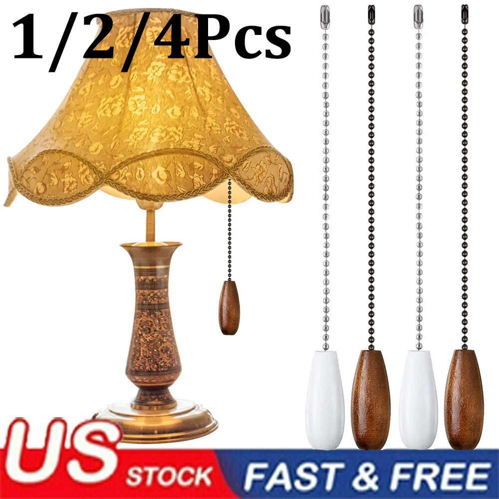 1/2/4Pcs Ceiling Fan Chain Pulls Wooden Pull Chain Extension Pull Chain for Ceil gallery