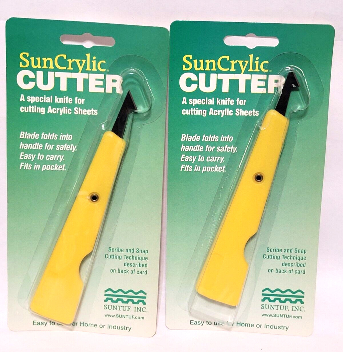 SunCrylic Acrylic Sheet Cutter Tool - Folding Blade into Handle, NEW, LOT OF 2 gallery