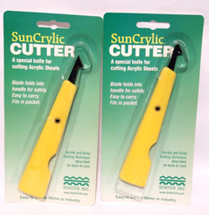SunCrylic Acrylic Sheet Cutter Tool – Folding Blade into Handle, NEW, LOT OF 2