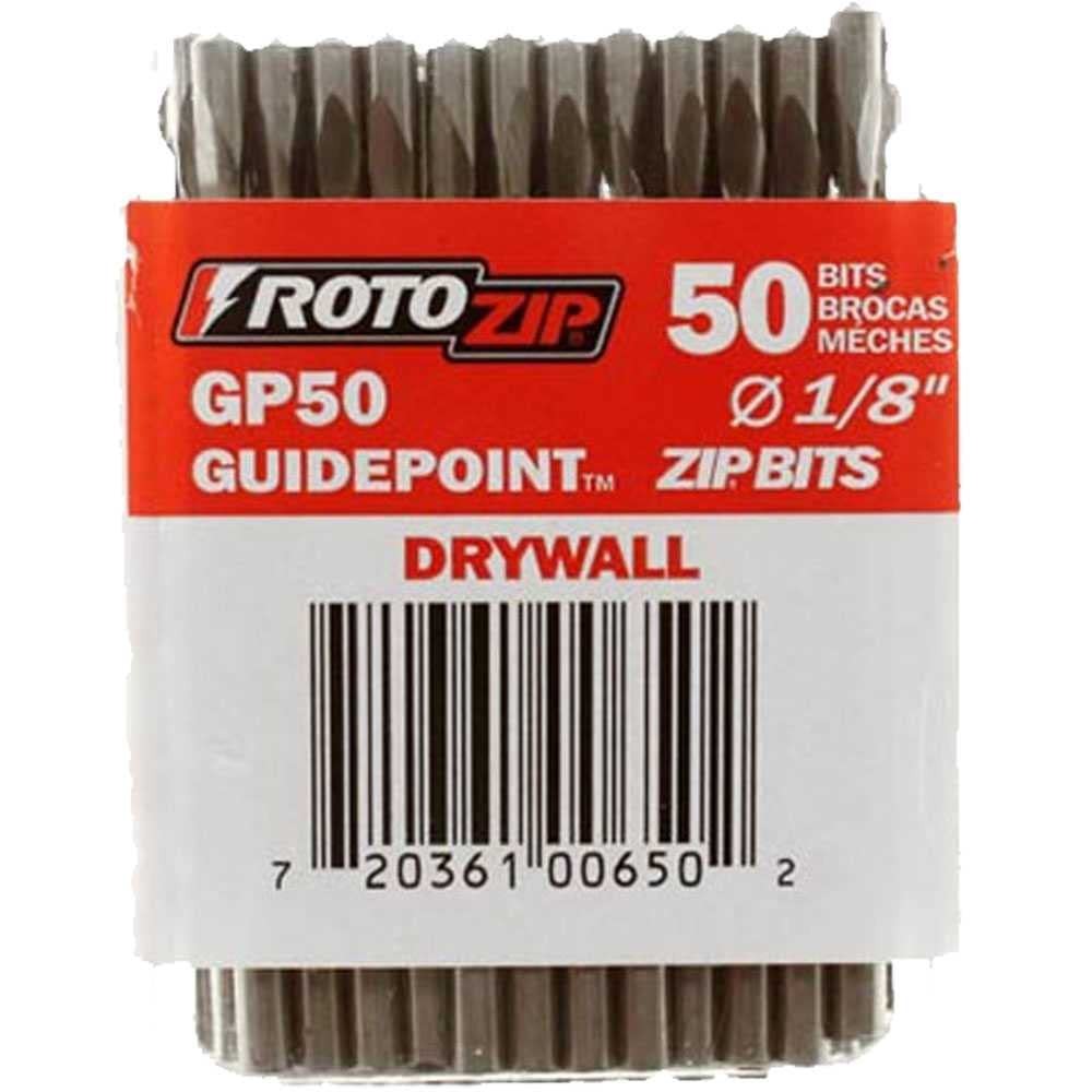 GP50 1/8-Inch Drywall Guidepoint Cutting Bits (50-Pack), Cutting Drywall, For... gallery