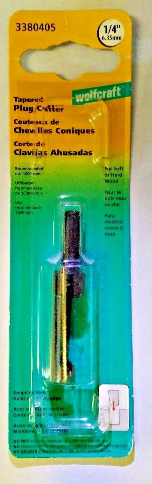 Wolfcraft 3380 Tapered 1/4" Plug Cutter Germany gallery