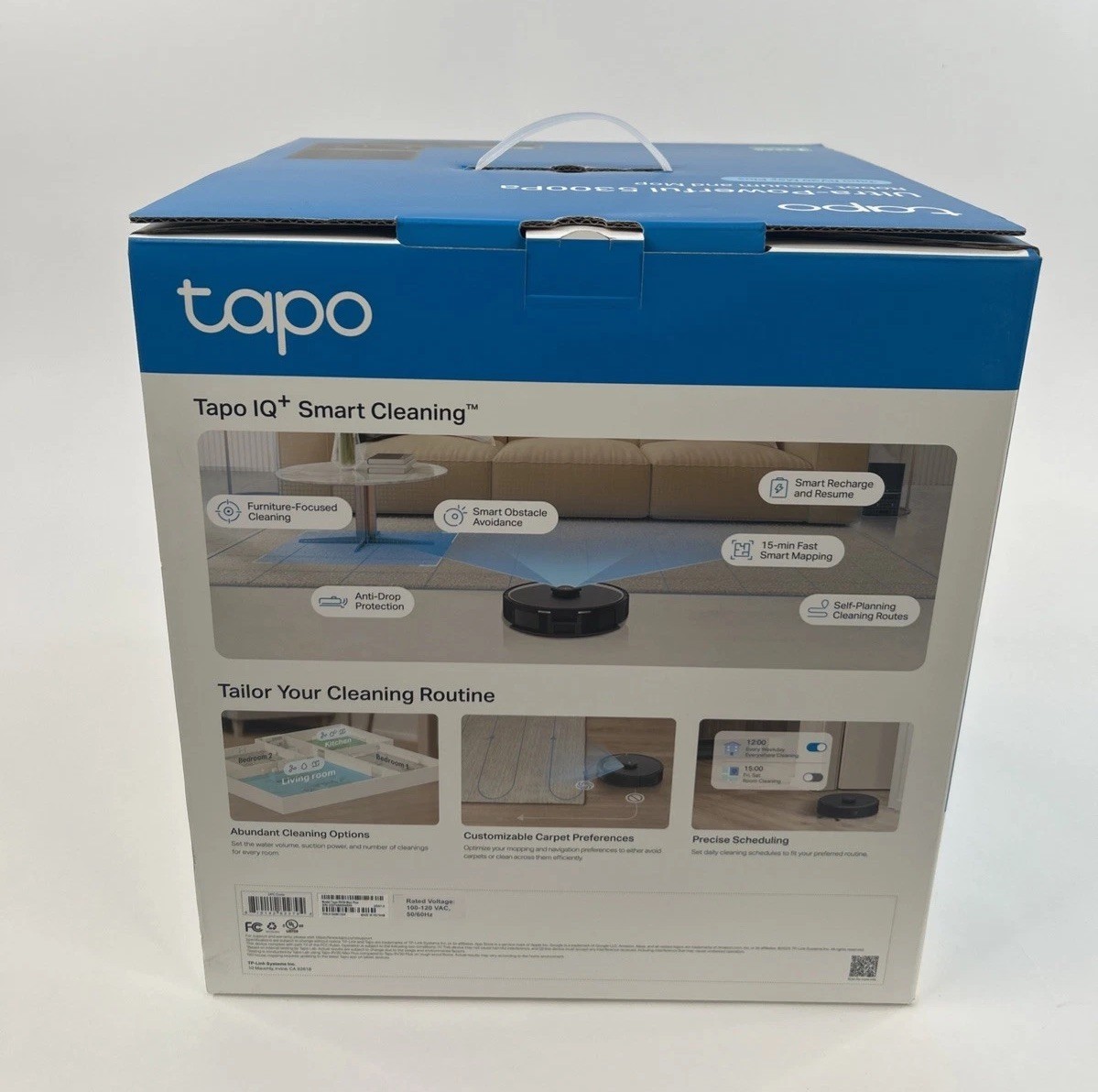 Tapo RV30 Max Plus 5300Pa Robotic Vacuum Mop Self-Emptying Smart Mapping Black gallery
