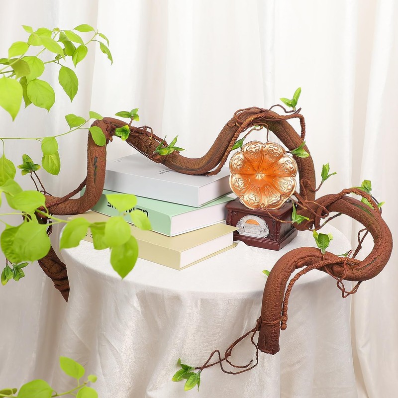 2PCS 71in Bendable Artificial Vines with Green Leaves, Fake Thick Vine Stems ... gallery