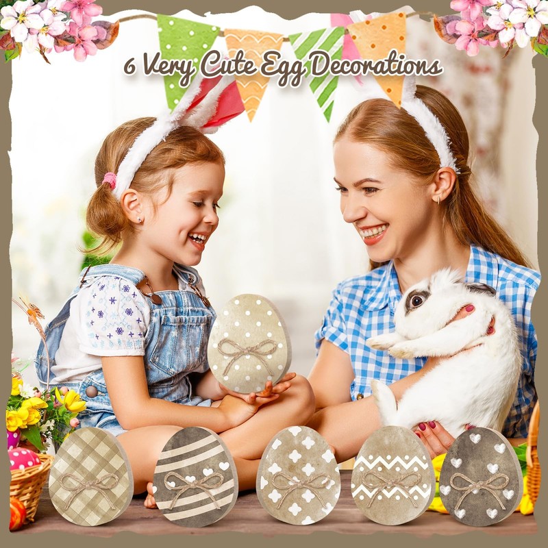 Seeloowy 6 Pcs Easter Table Decorations 3.15 x 3.94 inches, as pictures shown gallery