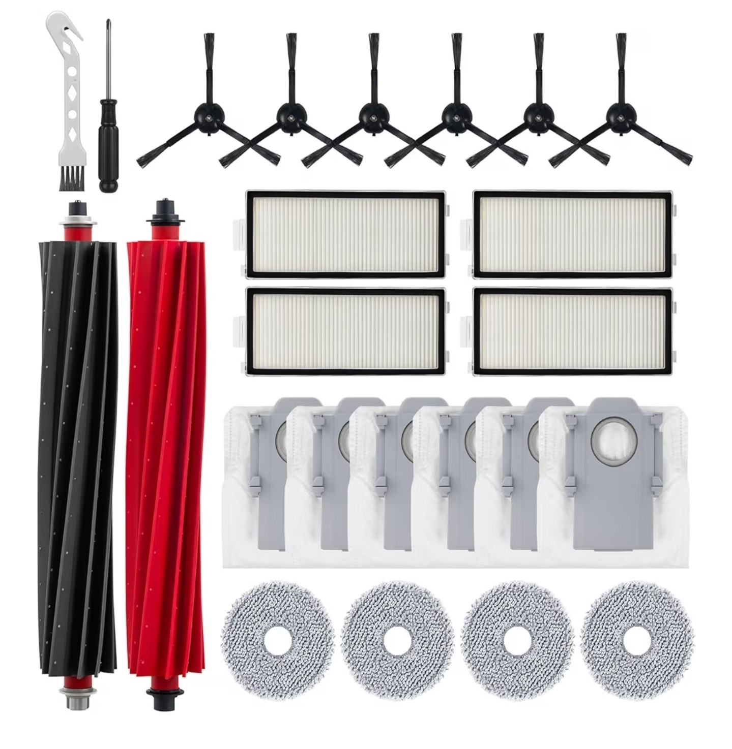 24PCS Accessories Replacement Kit for Roborock Qrevo Master, Qrevo Slim Cleaner gallery