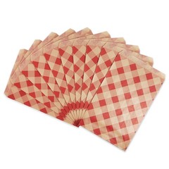 6″ x 9″ Red Buffalo Patterned Flat Paper Gift Bags