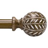 Boho Wooden Curtain Rods for Windows 48 to 84 Inches(4-7 ft), Adjustable Heav... gallery