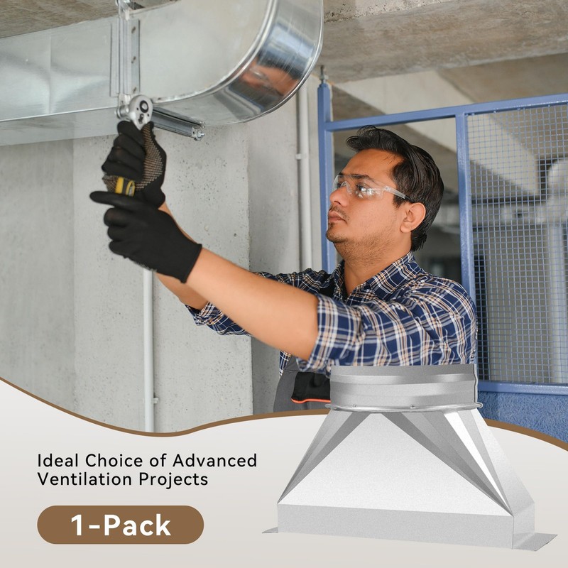 Galvanized Duct Transition Rectangular To Round HVAC 31/4x10 To 5 Inch gallery