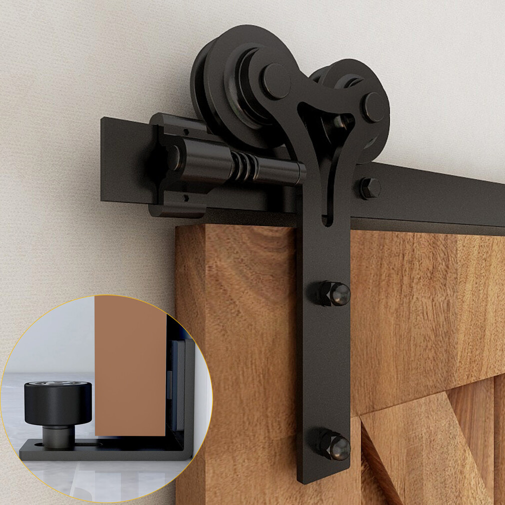 4~20FT Sliding Barn Door Hardware Track Kit for Single/Double/Bypass Y Roller gallery