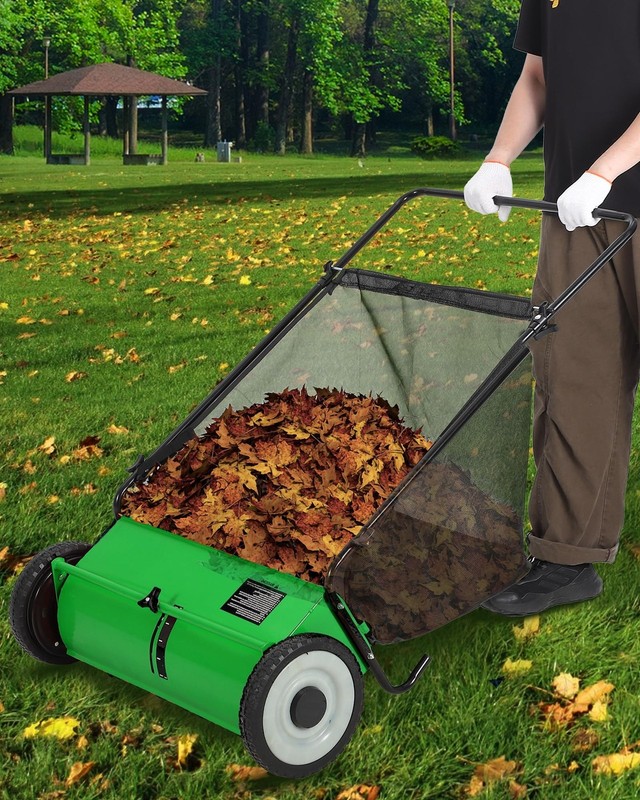 Explorehorizon 21-Inch Push Lawn Sweeper 3.5 Cu. Ft. Hopper Capacity Collector gallery