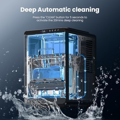 Electactic Crescent Luna Ice Maker - 28Lbs/24H, 16 Cubes in 6 Mins, Office, RV gallery