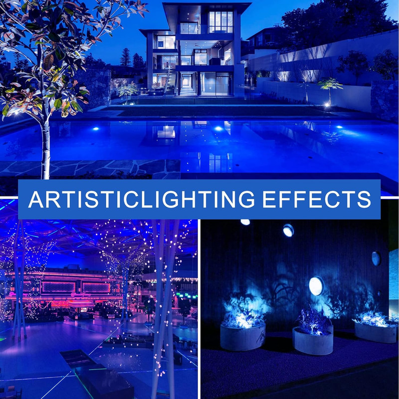 4 Pack A19 LED Blue Light Bulb,9 Watt Blue Lights Equivalent 100 Watt Colored gallery