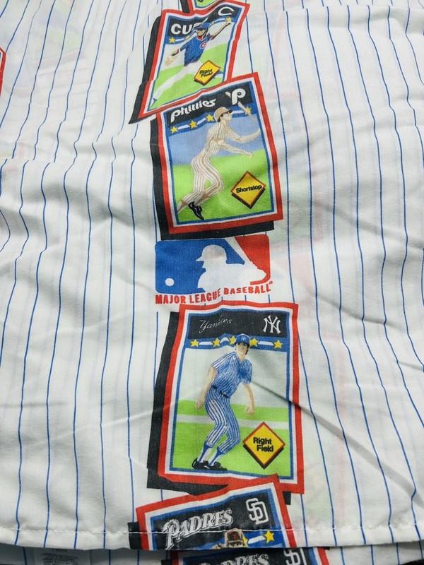1989 MLB Baseball Twin Sheet Set (Flat & Fitted) Vintage Sports Bedding BIBB Co. gallery