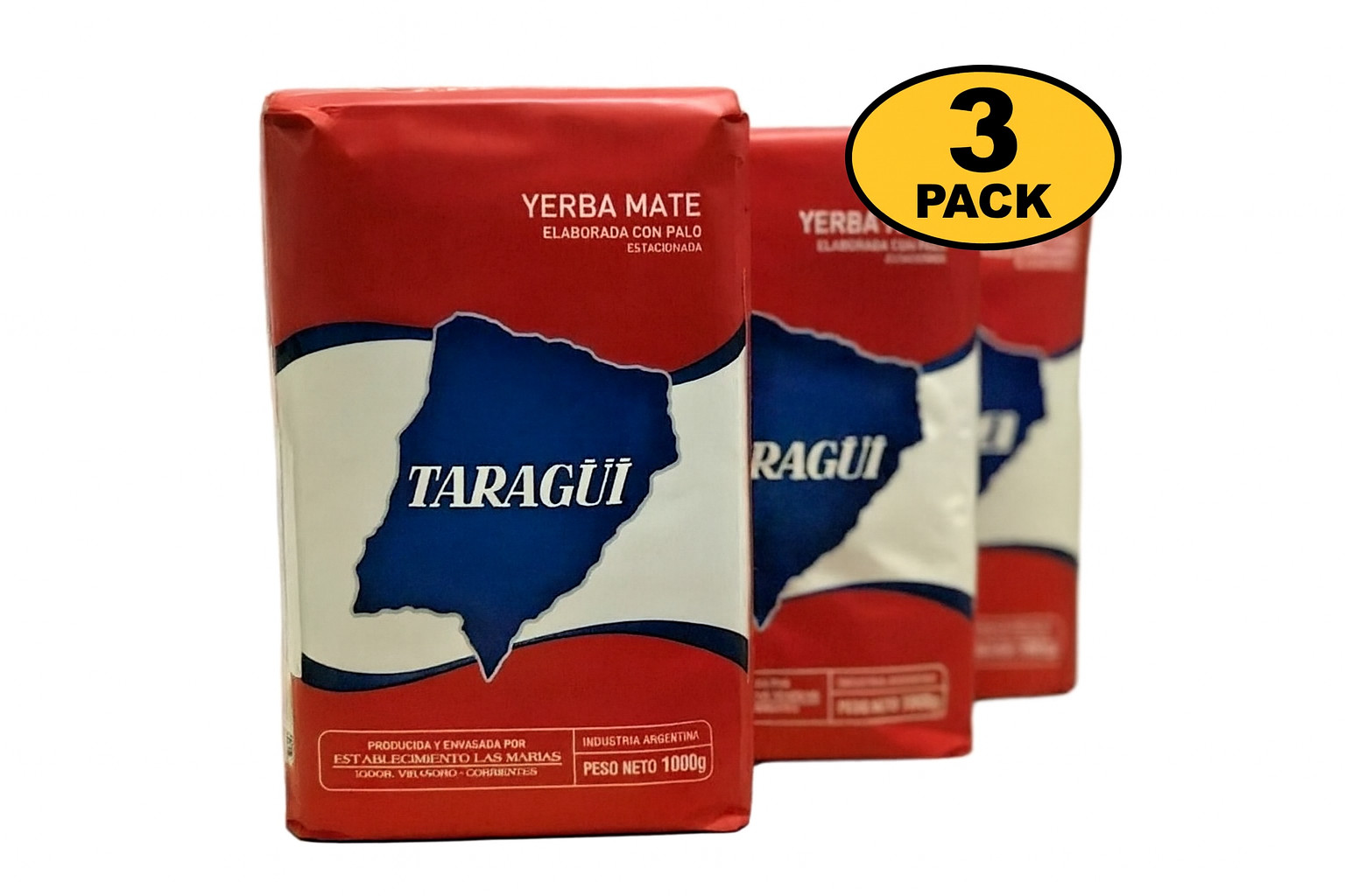 3-Pack YERBA MATE TARAGUI (6.6 LB/3KILOS) CON PALO SHIP FROM USA gallery