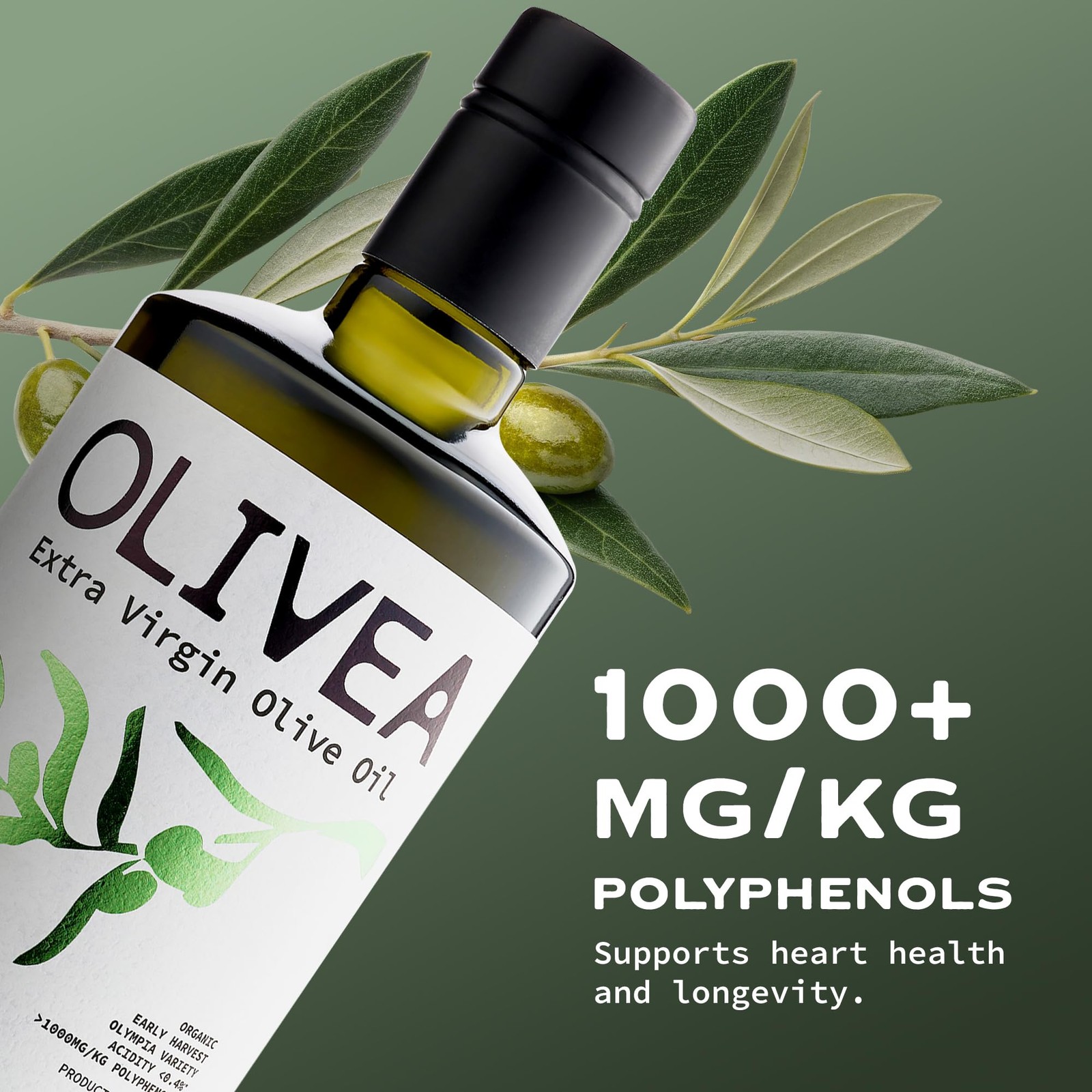 OLIVEA - Ultra High Phenolic Olive Oil – 1000+ mg/kg 500 milliliters gallery