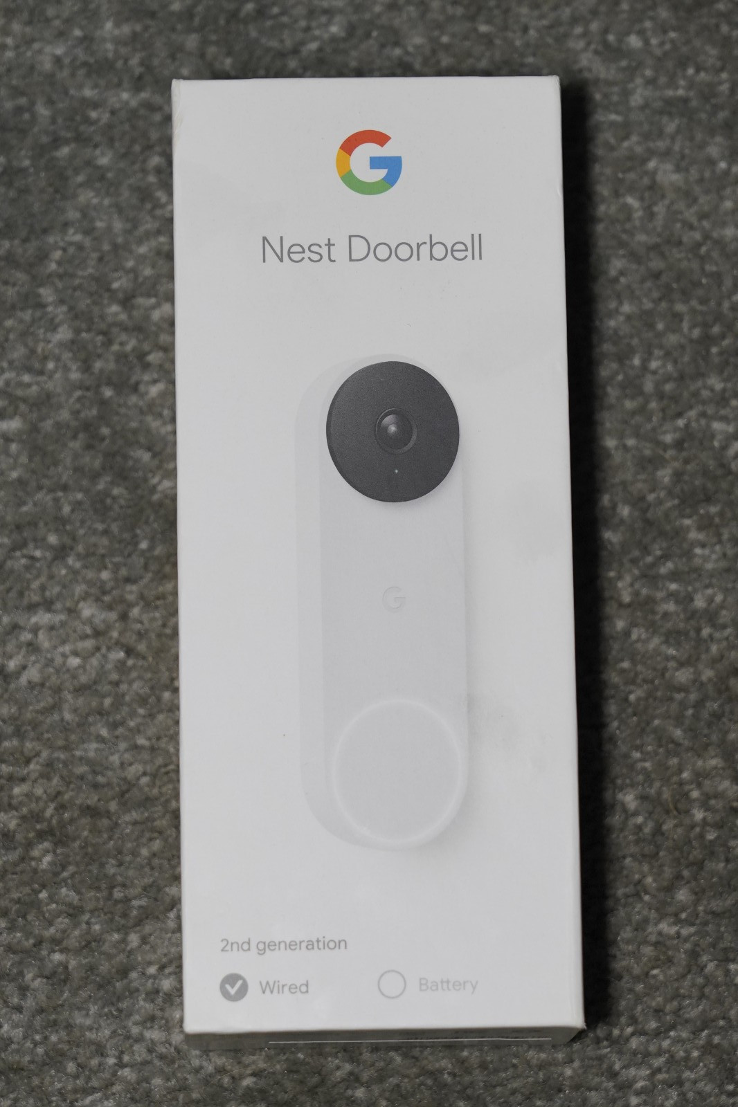 Open Box New Google Nest Doorbell 2nd Generation Wired (GA02767-US) White/Snow gallery