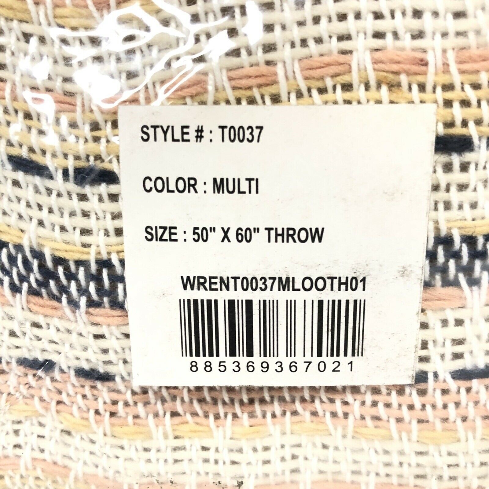 New Loloi Wren Collection Multi-Colored Handcrafted 50"x60" Throw New gallery