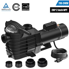2HP Inground Pool Pump Motor 6500GPH 85FT Head Lift 2″ NPT 110-240V For Hayward