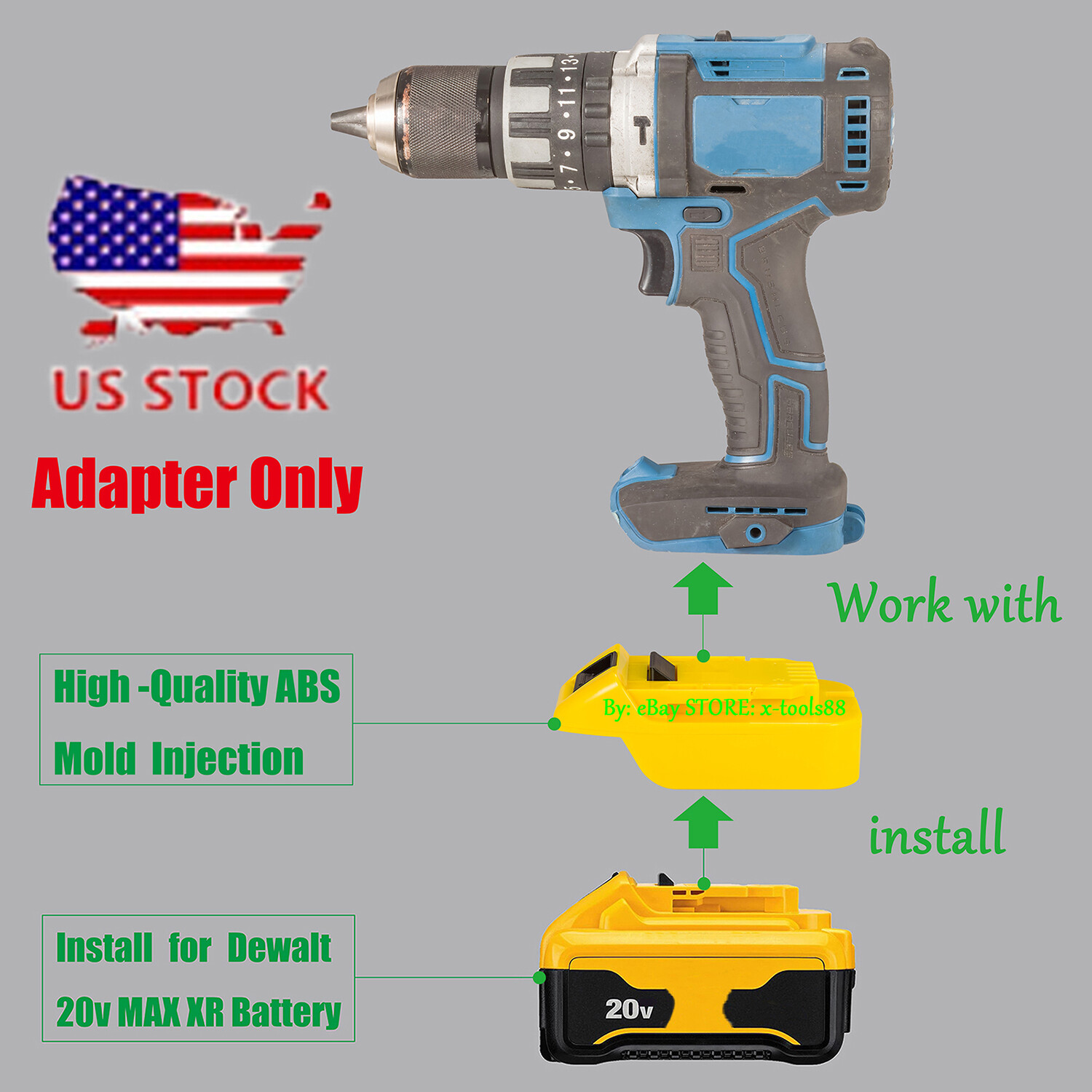 1 Adapter Upgrade for Hercules 20v Tools To DeWalt 20v MAX XR Batteries /BMS SYS gallery